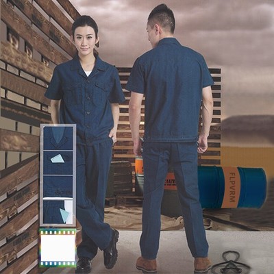 服装厂家专业定制全棉短袖工作服 劳保短袖工装 定制短袖厂家批发 量大价优