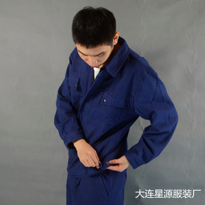 电焊工作服牛仔加厚牛仔服套装男电焊工人牛仔衣服劳保女厂家直销