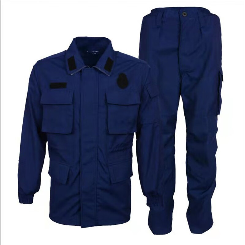 新式19火焰蓝消防作训服裤套装耐磨训练服透气工作劳保服军迷服饰